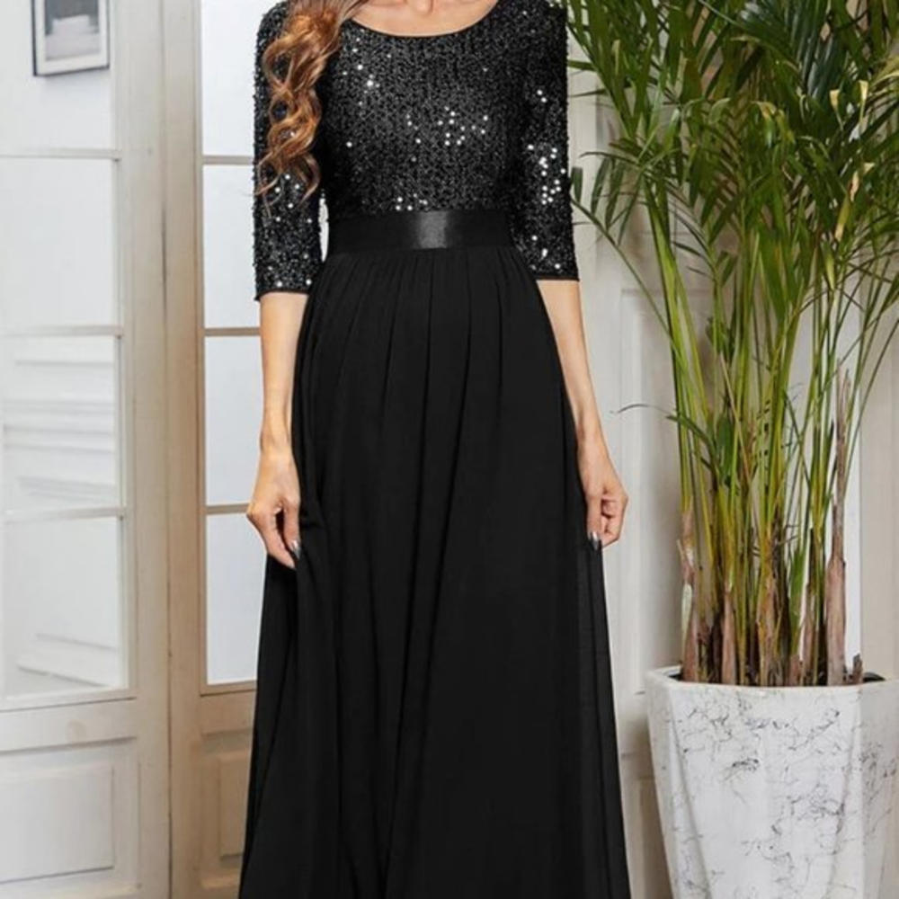 Everpretty Black sequin gown XL Worn‎ once
